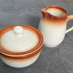Vintage Franciscan Country Craft Russet Brown Sugar/Creamer set Like New